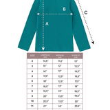 Little Girls Cotton Long Sleeve Basic Turtleneck T-Shirt