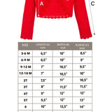 Little Girls' Knit Long Sleeve Button Closure Bolero Cardigan Shrug