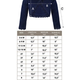 Girls' Bolero Cardigan Shrug Knit Long Sleeve Button Closure