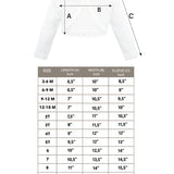 Girls' Bolero Cardigan Shrug Knit Long Sleeve Button Closure