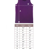 Girls' Soft Solid Cotton Blend Racerback Tank Top / 8 to 10 Years