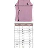 Girls' Soft Solid Cotton Blend Racerback Tank Top / 8 to 10 Years