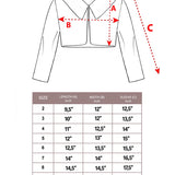 Girls Buttoned Oversize Collared Bolero Shrug