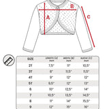 Girls Patterned Knit Bolero Cardigan