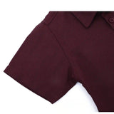 Boys' Button Down Shirt Solid Short Sleeve Classic Solid Oxford Dress Shirt