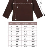 Lilax Girls' Basic Long Sleeve Round Neck Cotton T-Shirt