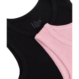 Girls 2-Pack Basic Cropped Tank Top