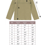 Girls' Basic Long Sleeve Turtleneck Cotton T-Shirt