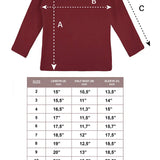 Lilax Girls' Basic Long Sleeve Round Neck Cotton T-Shirt