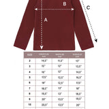 Girls' Basic Long Sleeve Turtleneck Cotton T-Shirt