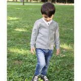 V-Neck Cardigan Sweater for Boys - Featuring Button Closure, Toddler to Youth