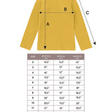 Little Girls Cotton Long Sleeve Basic Turtleneck T-Shirt