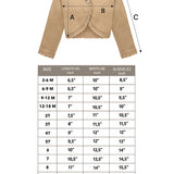 Girls' Bolero Cardigan Shrug Knit Long Sleeve Button Closure