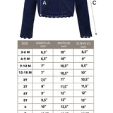 Little Girls' Knit Long Sleeve Button Closure Bolero Cardigan Shrug