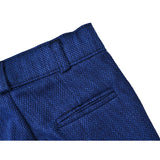Boys 5-Piece Slim Fit Textured Suit Set