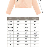 Little Girls' Knit Long Sleeve Button Closure Bolero Cardigan Shrug