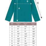 Girls' Basic Long Sleeve Turtleneck Cotton T-Shirt