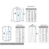 Boys Suit Set Slim Fit Vest, White Dress Shirt, Dress Pants and Bowtie 4 Piece Formal Suit Set