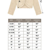 Little Girls' Knit Long Sleeve Button Closure Bolero Cardigan Shrug