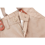 Boys Cotton Plaid Suspender Pant Set