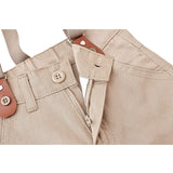 Boys Cotton Plaid Suspender Pant Set