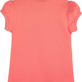 Girls' Basic Cotton T-Shirt  Short Puff Sleeve Crewneck / 8 to 10