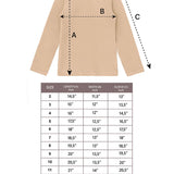 Girls' Basic Long Sleeve Turtleneck Cotton T-Shirt