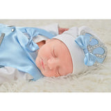 Regal and Handsome: 5-Piece Layette Gift Set with Jeweled Crown Tuxedo for Baby Boys (0-3 Months)