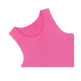 Girls' Double Lined Sleeveless Basic Crop Tank Top