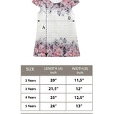 Little Girls Floral Short Sleeve Summer Dress