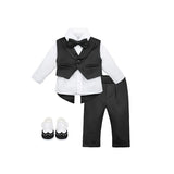 Newborn 4-Piece Tuxedo Suit Set