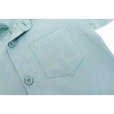 Boys' Button Down Shirt Solid Short Sleeve Classic Solid Oxford Dress Shirt