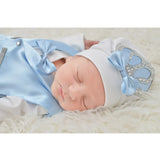 Newborn Baby Cotton 5-Piece Satin Detailed Take Me Home Set