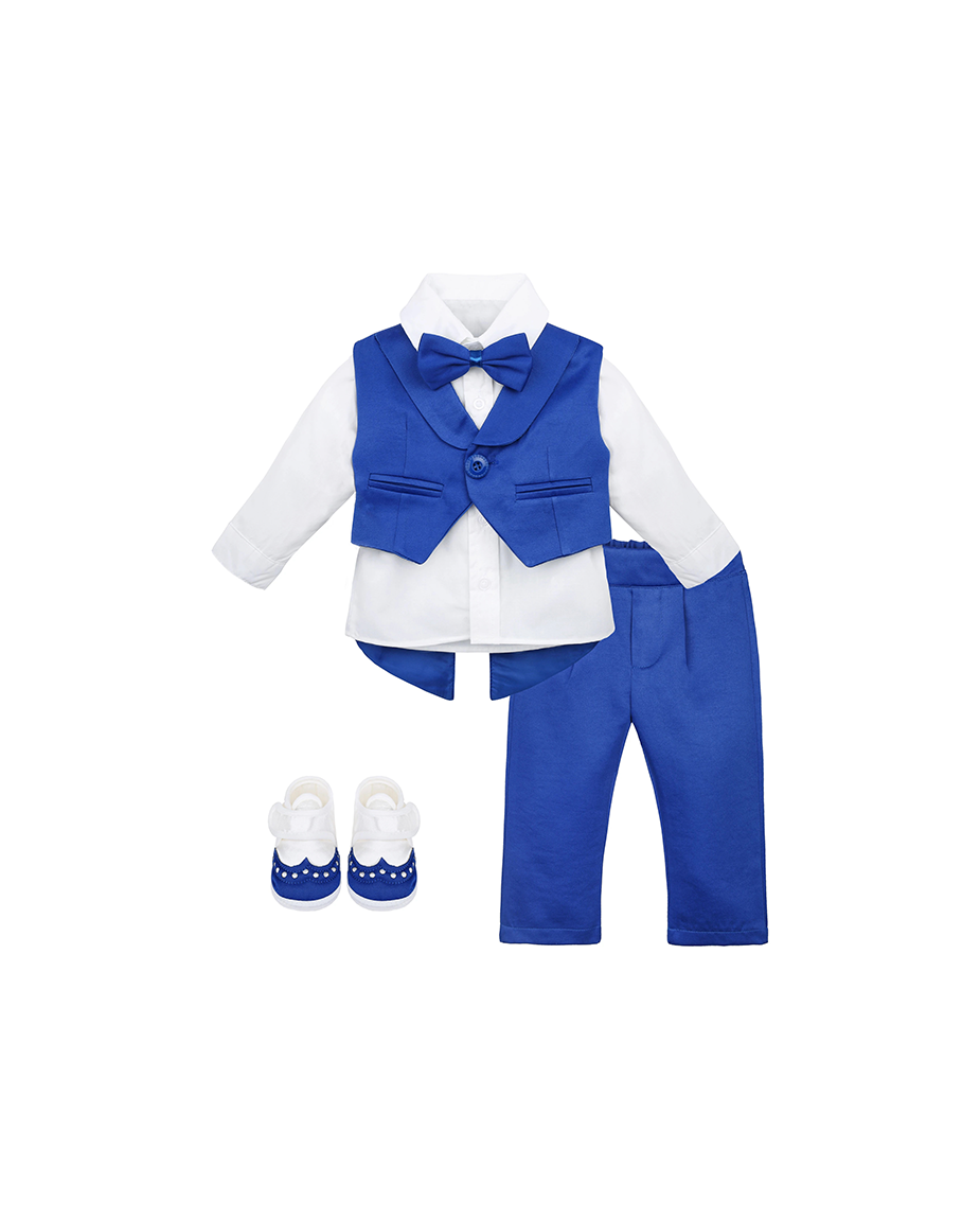 Newborn 4-Piece Tuxedo Suit Set