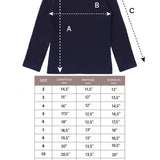 Girls' Basic Long Sleeve Turtleneck Cotton T-Shirt