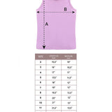 Girls' Soft Solid Cotton Blend Racerback Tank Top / 8 to 10 Years