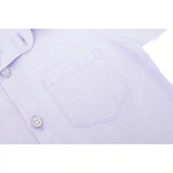 Boys' Button Down Shirt Solid Short Sleeve Classic Solid Oxford Dress Shirt