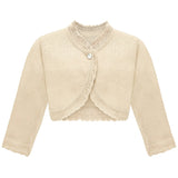 Girls' Bolero Cardigan Shrug Knit Long Sleeve Button Closure