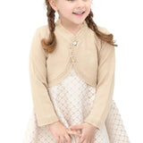 Girls' Bolero Cardigan Shrug Knit Long Sleeve Button Closure