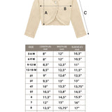 Girls' Bolero Cardigan Shrug Knit Long Sleeve Button Closure