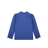 Baby Girls' Basic Long Sleeve Mock Turtleneck Cotton T-Shirt