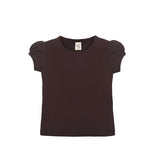 Girls' Basic Cotton T-Shirt  Short Puff Sleeve Crewneck / Toddler