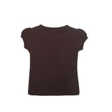 Girls' Basic Cotton T-Shirt  Short Puff Sleeve Crewneck / Toddler