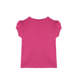 Girls' Basic Cotton T-Shirt  Short Puff Sleeve Crewneck / Toddler