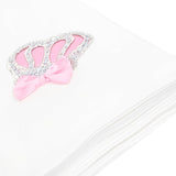 Newborn Jeweled Crown Swaddle Receiving Blanket for Baby Girl 34" x 31"