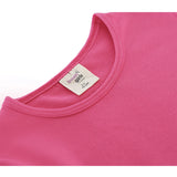 Girls' Basic Cotton T-Shirt  Short Puff Sleeve Crewneck / Toddler