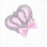 Newborn Jeweled Crown Swaddle Receiving Blanket for Baby Girl 34" x 31"