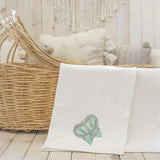 Newborn Jeweled Crown Swaddle Receiving Blanket for Baby Girl 34" x 31"