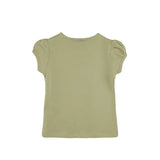 Girls' Basic Cotton T-Shirt  Short Puff Sleeve Crewneck / Toddler