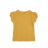 Girls' Basic Cotton T-Shirt  Short Puff Sleeve Crewneck / Toddler